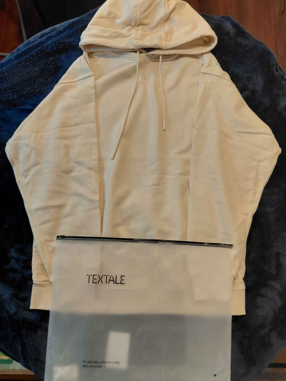 Textale Men's Cream Hoodie Sweatshirt